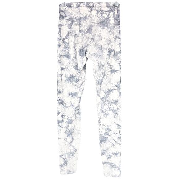 LULULEMON Wunder Under Hi-Rise 28" Dual Shibori Antique White Baltic Grey Size 6 - Picture 3 of 8